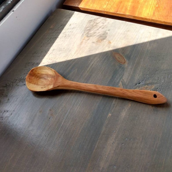 Hand Carved Cherry Spoon/ cooking spoon