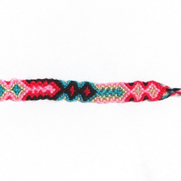 Bracelet d'amitié hippie rose