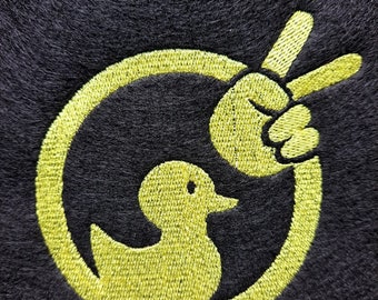 Rubber Duck, Peace Sign Wave Embroidered File for the Jeep