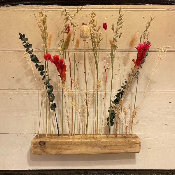 Flower Bar - Reclaimed Spruce - Dried Flower Wall or Table Display