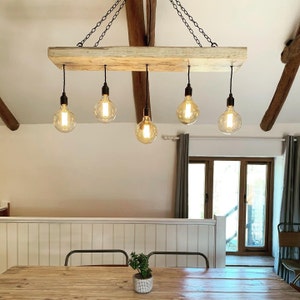 Norwegian Spruce Wooden Beam Light Chandelier Ceiling Cluster Pendant