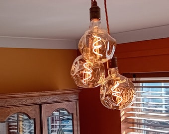 Triple Cluster Pendant Light with Organic Neo bulbs