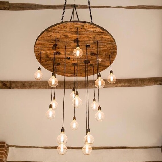 Giant Cable Reel Drum Ceiling Light Pendant Chandelier For Etsy