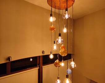 Solar System Chandelier | Hand Blown Glass Planets, Bespoke Statement Lighting