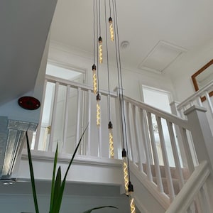 Cascade Chandelier Cluster Pendant Light for High Ceilings, Hallways