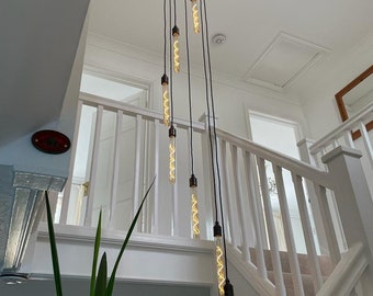 Cascade Chandelier Cluster Pendant Light for High Ceilings, Hallways