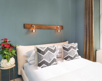 Headboard Twin Wall Bedroom Lights