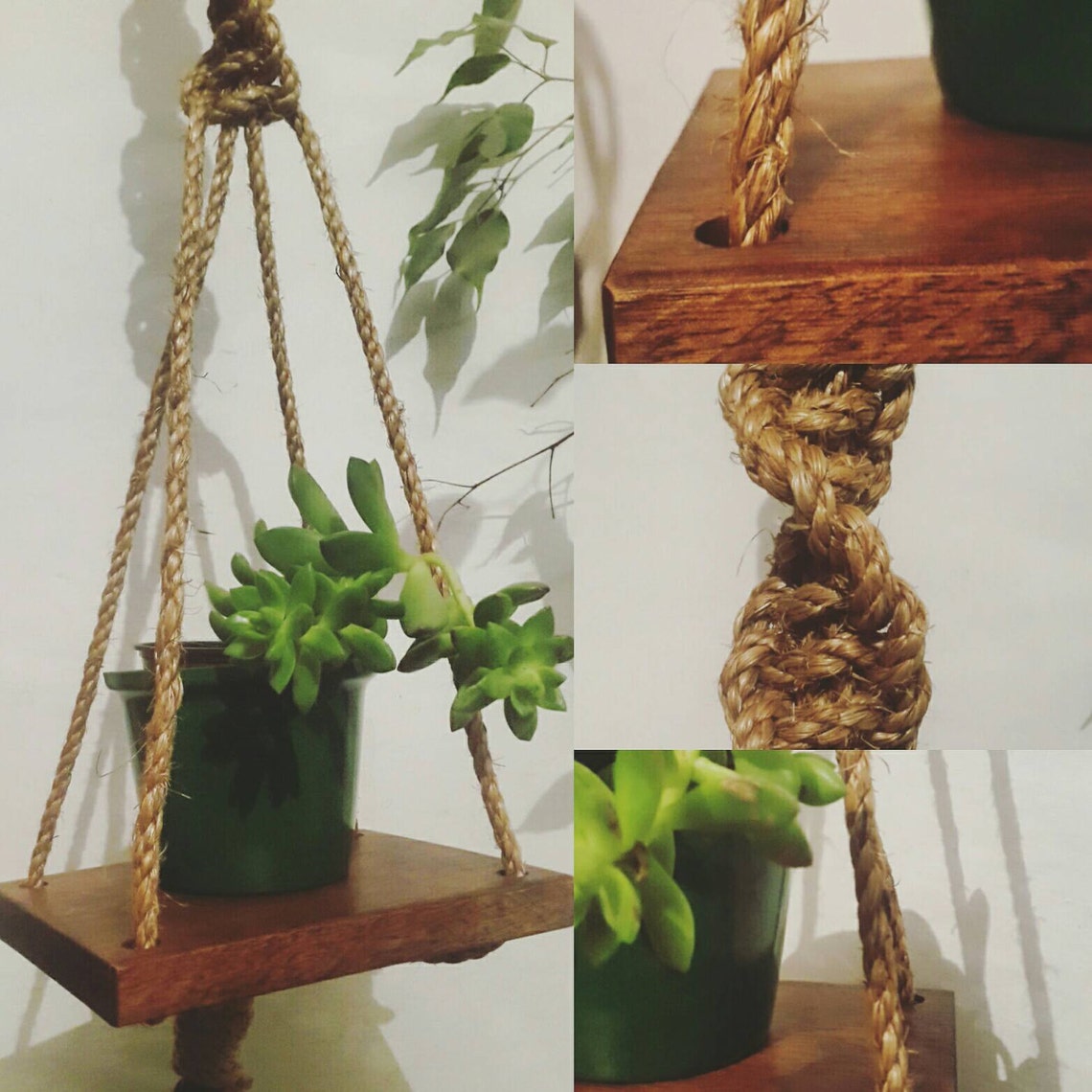 Macrame hanging shelf Etsy