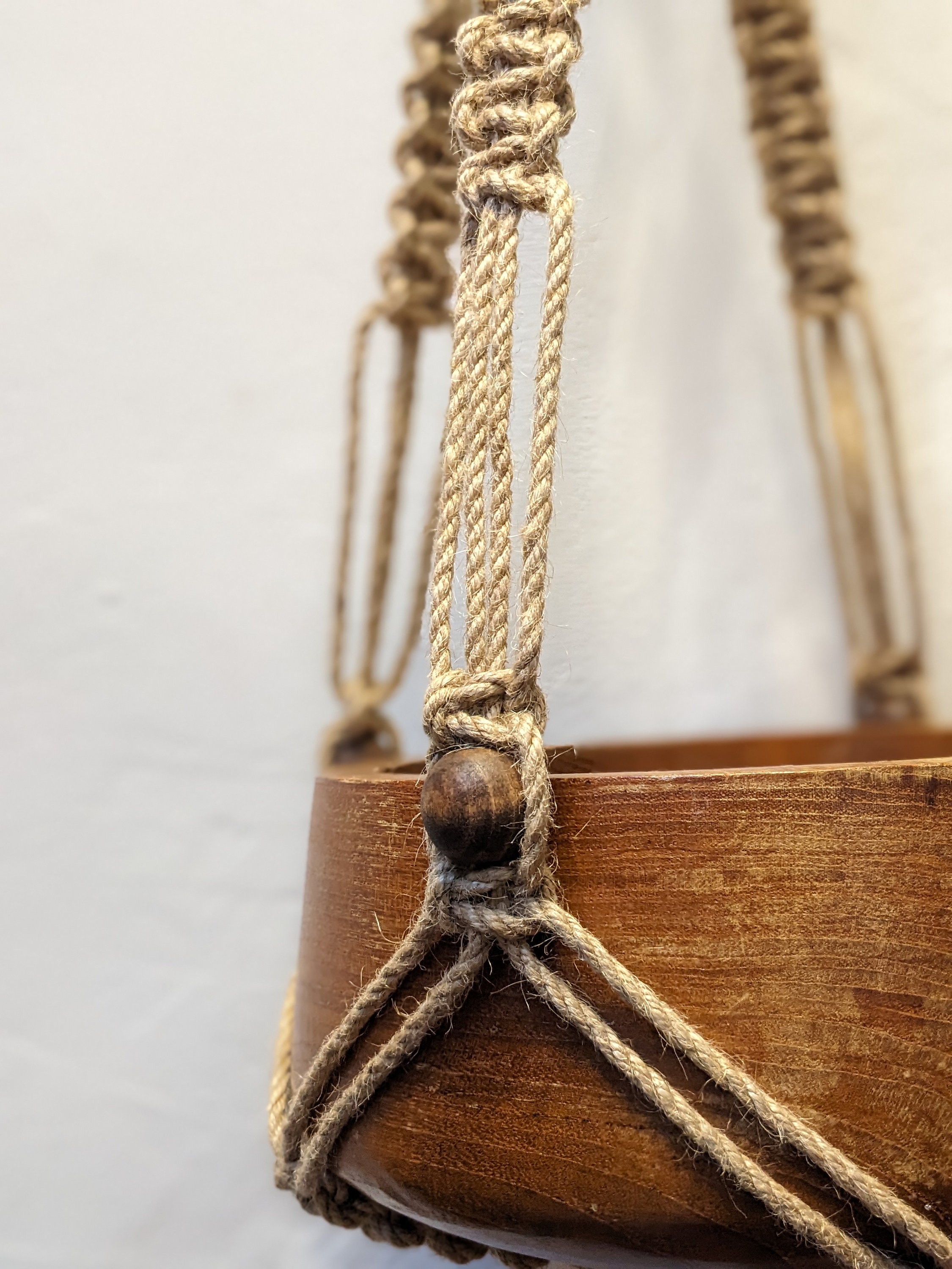 Makramee-Pflanzenhänger Mit 4 Beinen – Aus Naturhanf Für Töpfe Bis 25 Cm