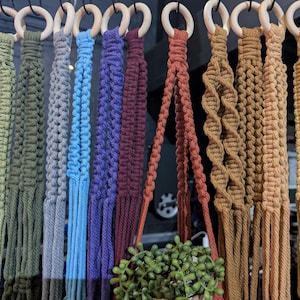 Macrame Plant Hanger With Pot, Cotton Plant Hanger, Hanging Planter, Boho Plant Holder, Small Macrame Plant Holder, Plant Lover Gift