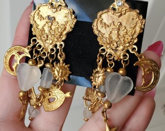 Fermatura per collana in argento/oro 750‰ e smeraldi
