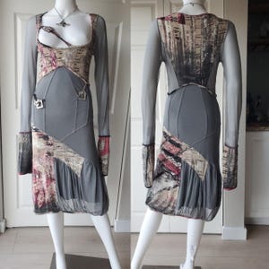 Ensemble Robe SAVE THE QUEEN – Taille 38, Grège Et Bleu, Neuf Avec étiquettes