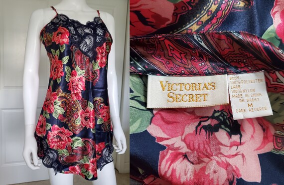 Vintage 80s SATIN Tropical womens slip dress neglige lingerie floral animal print small petite xs 90s Victorias secret spring fredericks 70s
