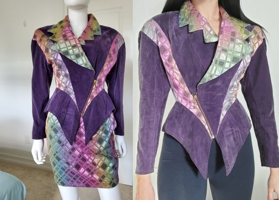 Rare IIF Rainbow 3 Piece Power Suit, Vintage 90s 8