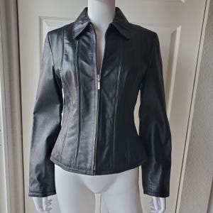 Veste En Cuir Pour Femme MODA INTERNATIONAL - Taille Small - Marron, Neuf Avec étiquette