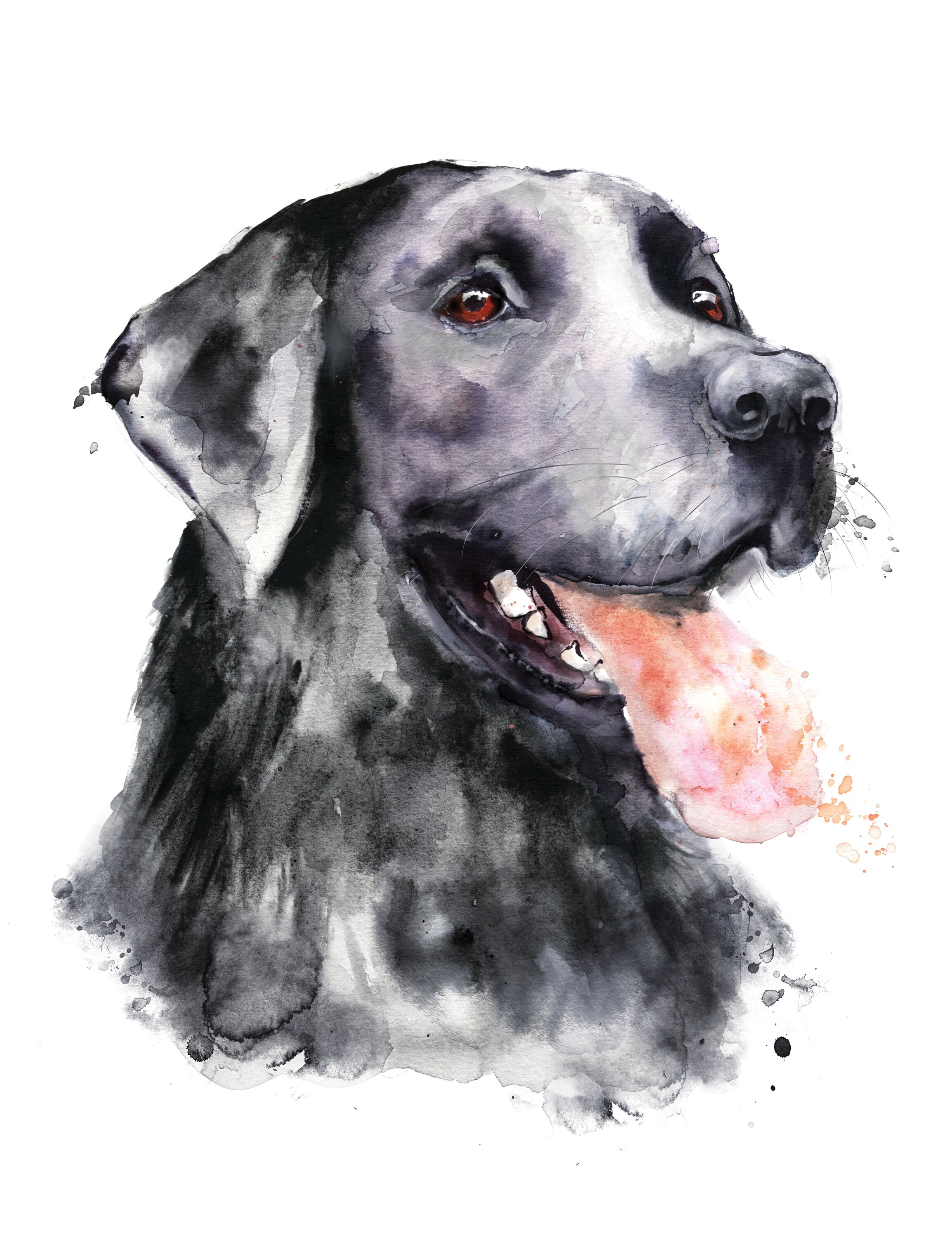 HAND gemalt Labrador Hund Malerei Giclée Druck TierLiebhaber Etsy