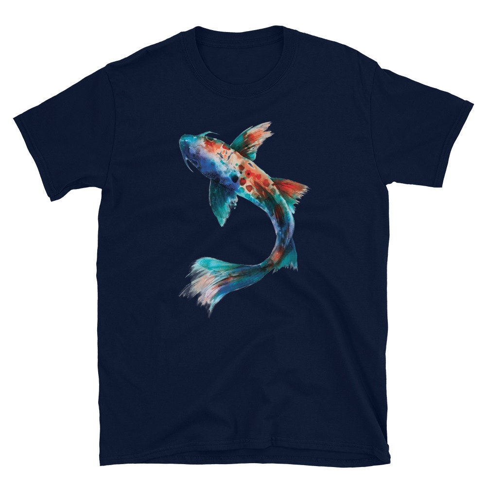 Koi Carp T-shirt Watercolour Painting Sea Ocean Nautical - Etsy UK