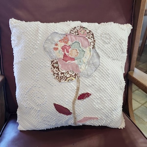 Handmade chenille pillow