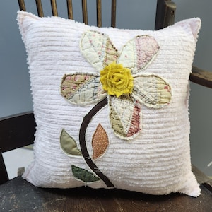 Handmade chenille pillow