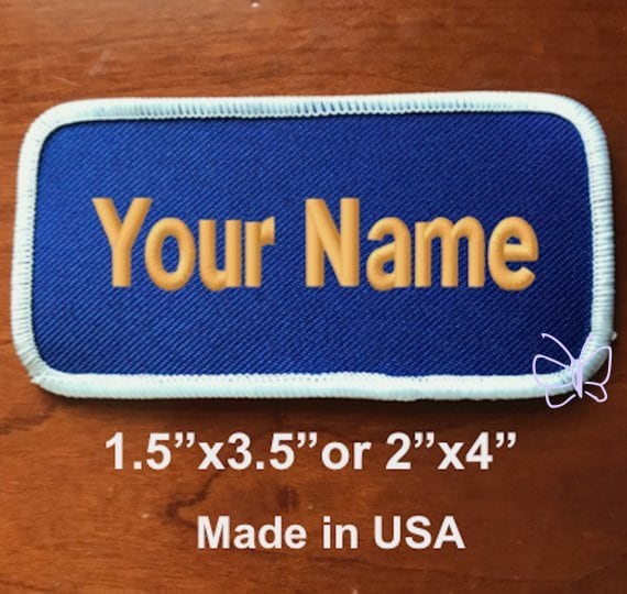 Custom Embroidered Name Tag /personalized Name Patch Etsy