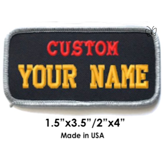 Custom Embroidered Patch Name Tag Motorcycle Biker Badge