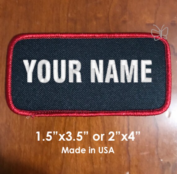 Custom Embroidered Name Patch – Sew On Motorcycle Biker Badge (6 X 4 Inches)