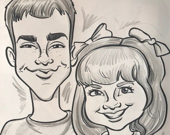 Black and White Caricature 11 x 14
