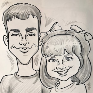 Black and White Caricature 11 x 14