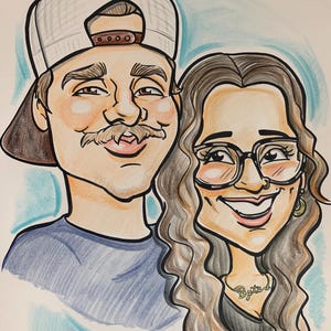 Full Color Caricature - 11 x 14 Shoulders Up Only!