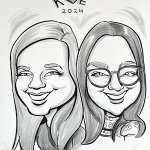 Black and White Caricature 11 x 14