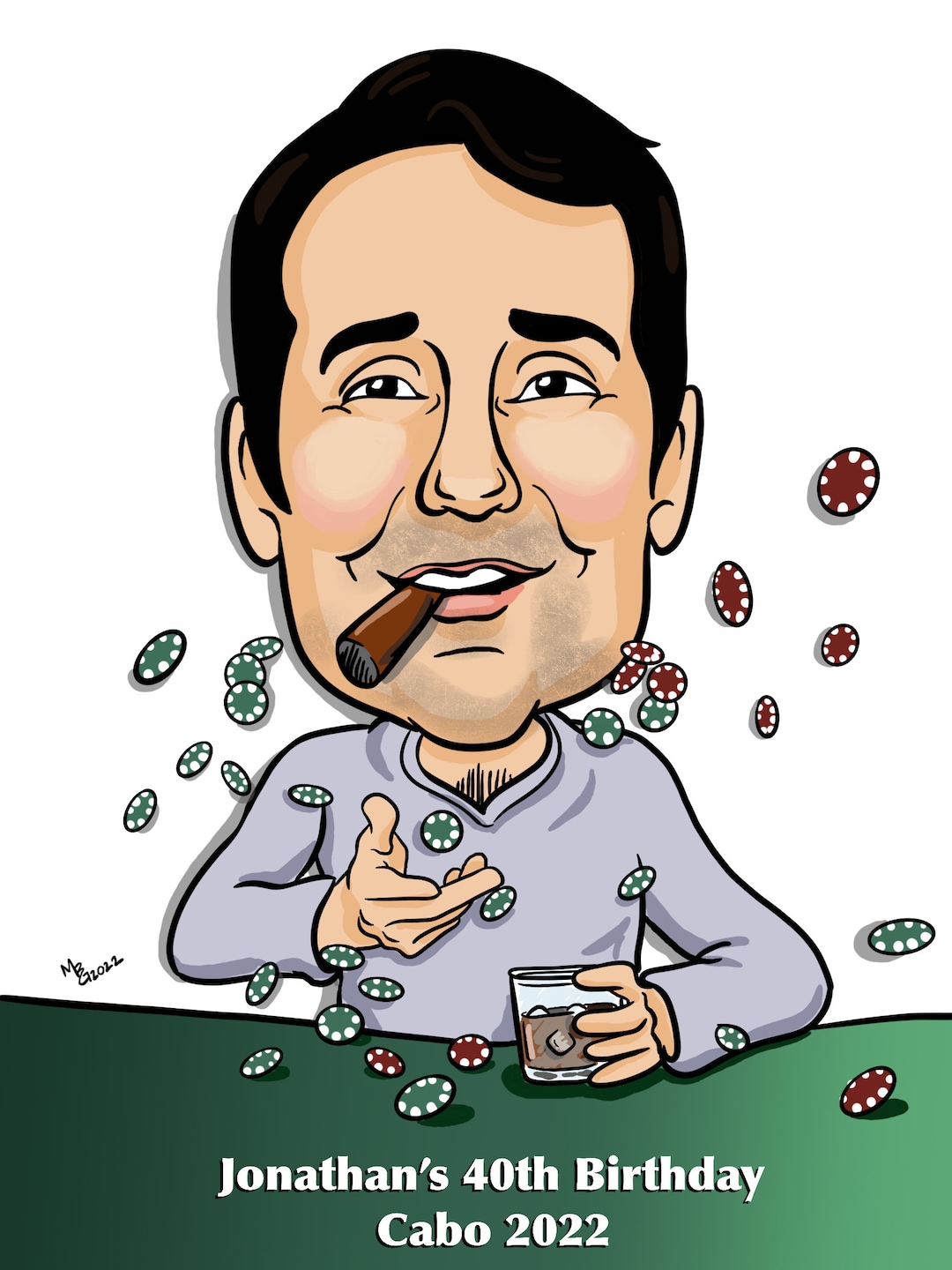 Digital Caricature -drawing From Photo Electronic Copy Only