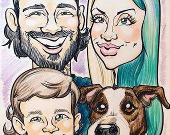 Full Color Caricature - 11 x 14 Shoulders Up Only!