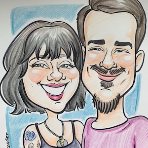 Full Color Caricature - 11 x 14 Shoulders Up Only!