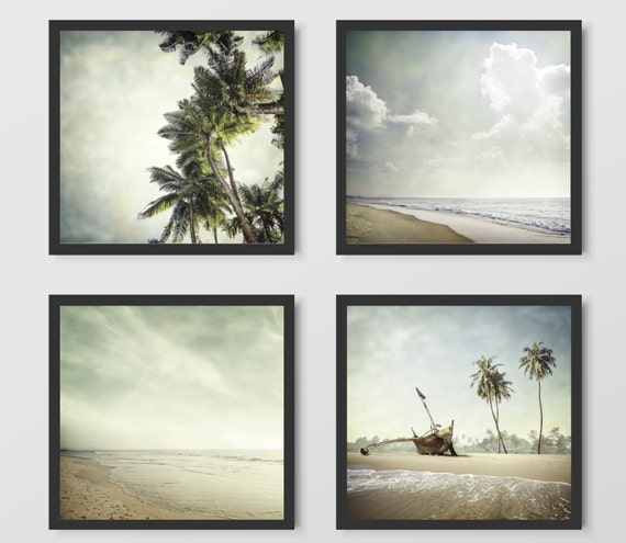 Plage Décor Impression Tropicale Ensemble Photographie Plage Impression De Plage Ensemble De Plage Art Tropical Ensemble De 4 Coastal Décor