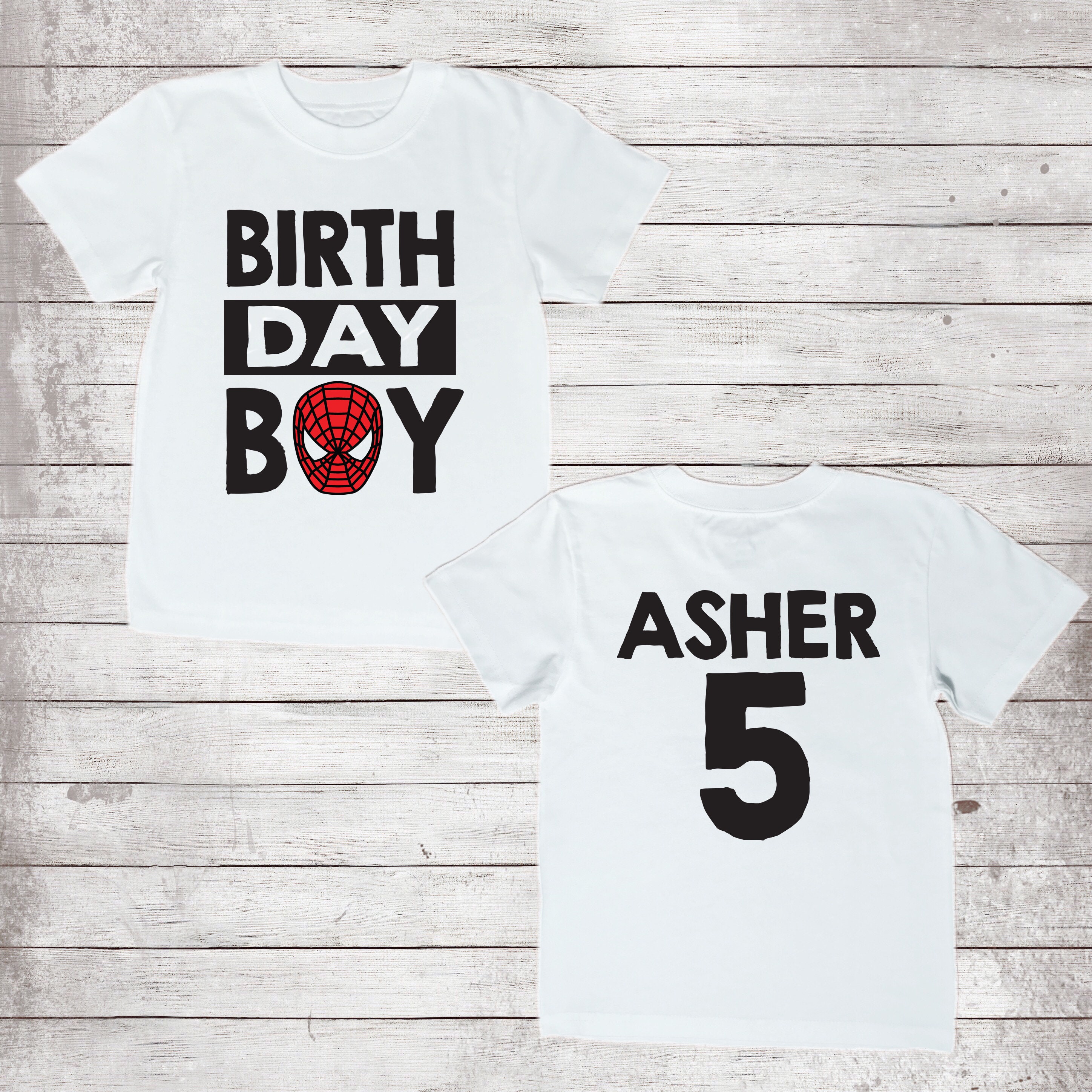 spiderman birthday shirt for toddler