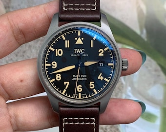 Vintage IWC Pilot’s Watch Mark IW327006 XVIII Heritage Men's Watches 40mm | Gift for Him