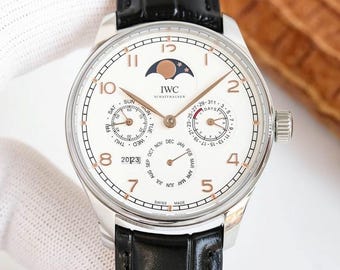 Vintage IWC Portuguese White Dial Men's Watch 42mm | Gift for Him | Men Watch