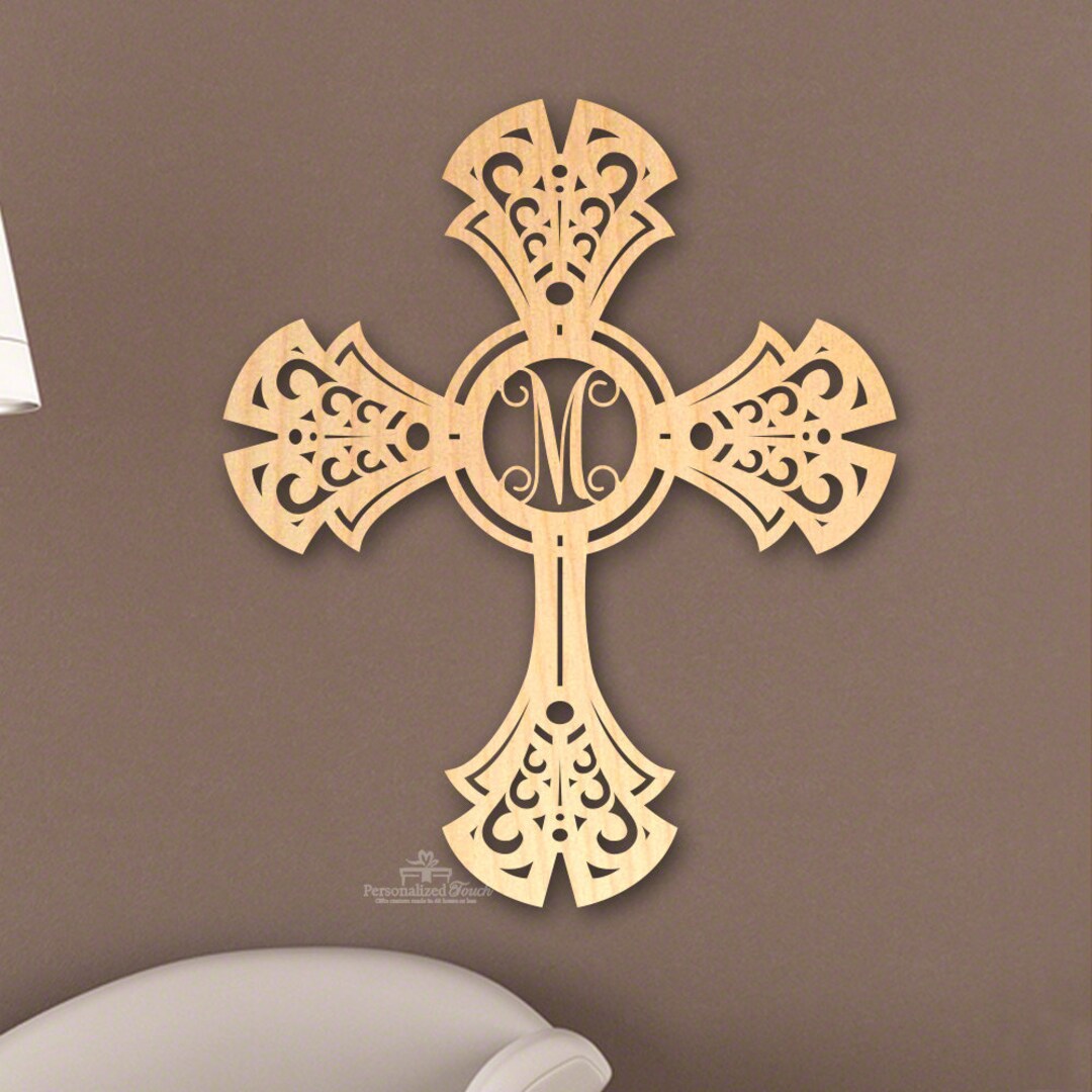 Personalized Birch Wood Cross Custom Made With Your Family Etsy