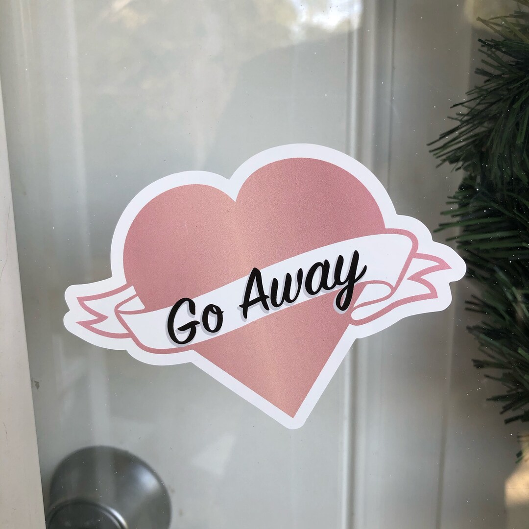 Go Away Window Cling - Etsy