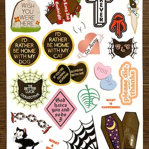 La feuille d'autocollants super aléatoire 8,5 po. x 11 po.