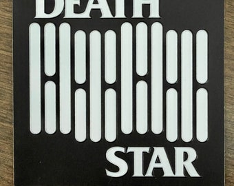 Death Star Star Wars Black Flag UV Spot Raised Sticker Punk Rock Hardcore Star Wars Emo