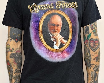 Sample John Williams Queens Finest DTF T-shirt Black CVC Medium