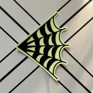 Spiderweb Spooky Glow In The Dark Halloween Sticker