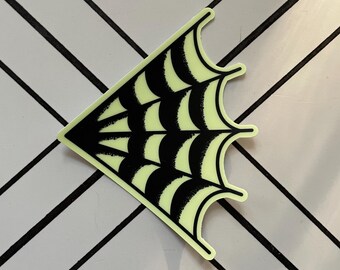 Spiderweb Spooky Glow In The Dark Halloween Sticker