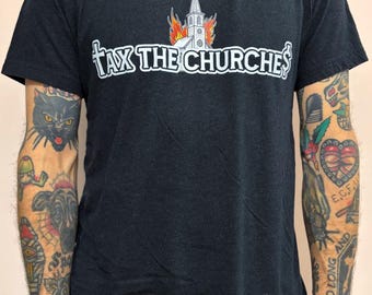 Sample Tax The Churches DTF T-shirt Black CVC Medium