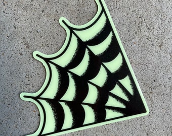 Spiderweb glow in the dark Sticker