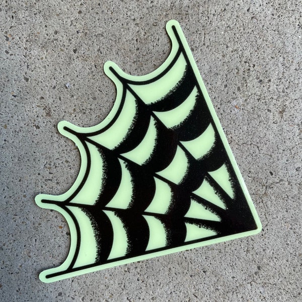 Spiderweb glow in the dark Sticker
