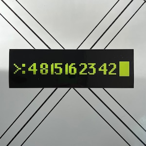 LOST Hatch computer numbers 4 8 15 16 23 42 Bumper Sticker