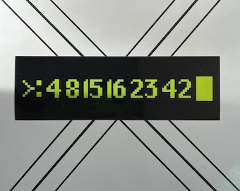 LOST Hatch computer numbers 4 8 15 16 23 42 Bumper Sticker