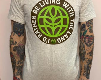 Sample Walt Disney World EPCOT I’d Rather Be Living With The Land DTF T-shirt Oatmeal CVC Medium